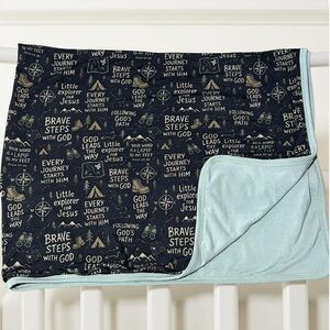 Bamboo buttery soft “Little Explorer” Double- sided blanket, 40x40